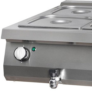 Nagy teherbírású Bain Marie - Elektromos - Dupla egység - 70cm mélységű