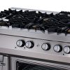 Prémium gáztűzhely - 6 égő - hármas egység - elektromos sütővel - 90cm mélységű
