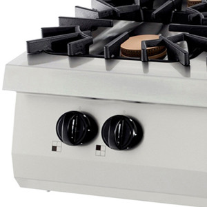 Prémium tűzhely - 4 égő - 40kW - gáz - dupla egység - 90cm mélységű