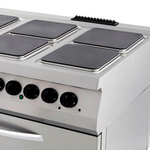 Prémium tűzhely - 6 égővel - Elektromos - Hármas egység - széles sütővel - 90cm mélységű