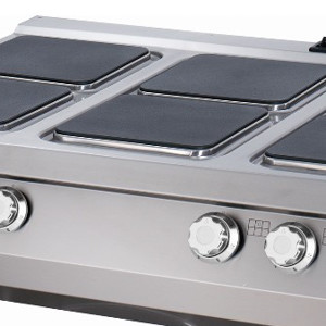 Prémium tűzhely - 6 égő - Elektromos - Hármas egység - 90cm mélységű