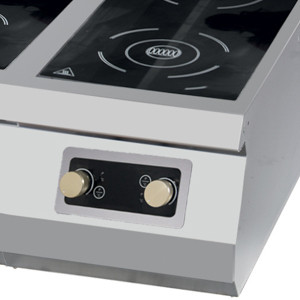 Prémium indukciós tűzhely - 4 égő - Elektromos - Dupla egység - 90cm mélységű