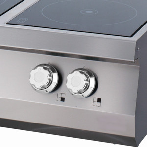 Prémium infravörös tűzhely - 4 égő - Elektromos - Dupla egység - 90cm mélységű