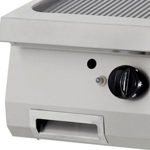 Prémium grillsütő barázdált - gáz - egyszemélyes - 90cm mélységű
