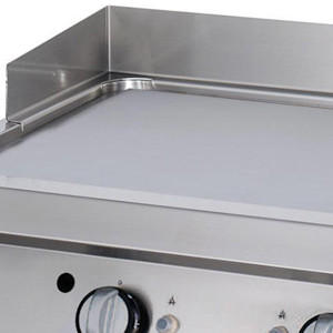 Prémium grillsütő sima króm - gáz - dupla egység - 90cm mélységű