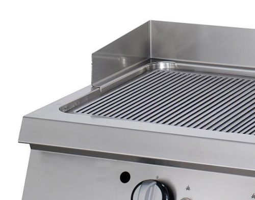 Premium Griddle barázdált króm - Elektromos - Dupla egység - 90cm mély