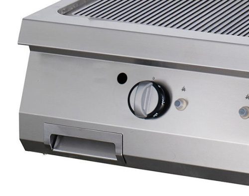 Premium Griddle barázdált króm - Elektromos - Dupla egység - 90cm mély