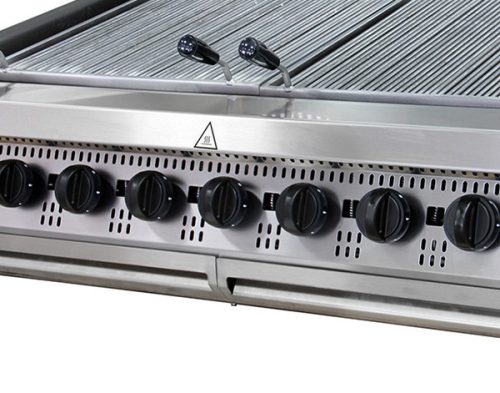 Premium Chargrill - 8 zónás - gáz - hármas egység - 90cm mélységű