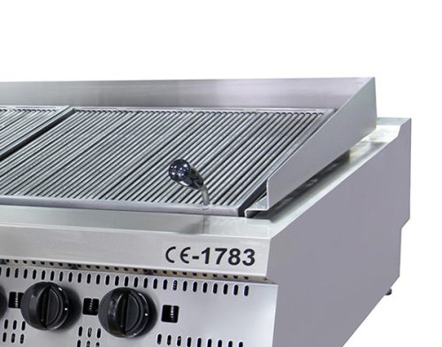 Premium Chargrill - 8 zónás - gáz - hármas egység - 90cm mélységű