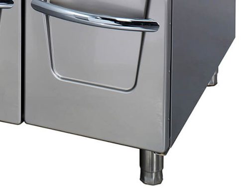 Prémium fritőz - 2 x 22L - Gáz - Dupla egység - lefolyócsappal - 90cm mélyen