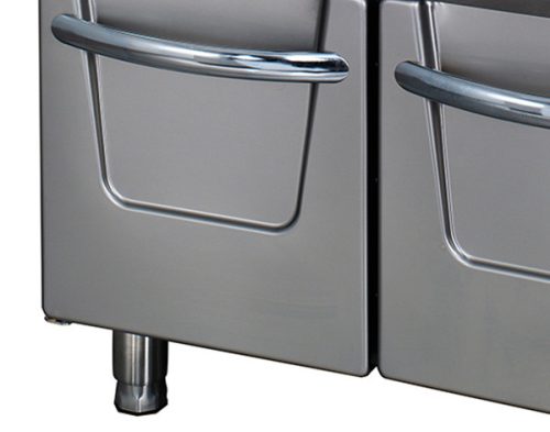 Premium Fritőz - 2 x 22L - Elektromos - Dupla egység - lefolyócsappal - 90cm mélységű