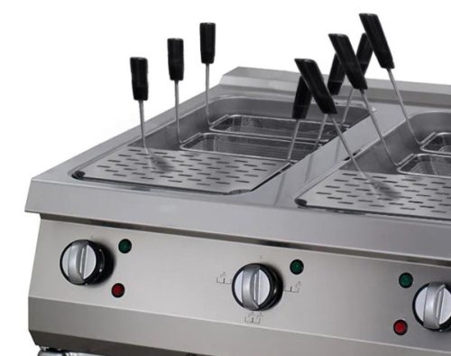 Prémium tésztafőző - Elektromos - 400V - Dupla egység - 90cm mélységű