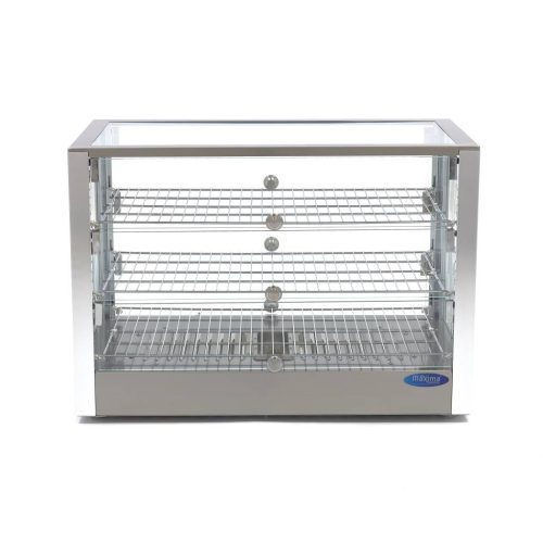 Fűtött ételkiállító 70cm - 3 polc - 115L