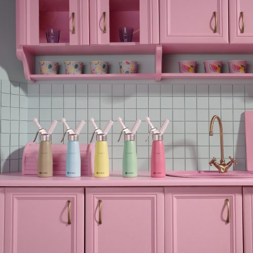 Habszifon, HENDI, 0,5L, Pasztell zöld, ⌀80x(H)260mm