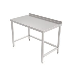 Munkaasztalok hátsó felhajtással, alsó polc nélkül