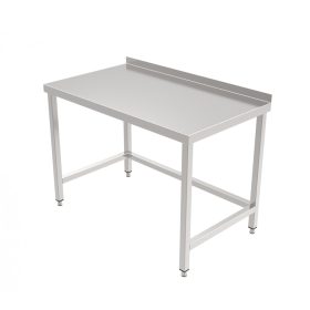 Munkaasztalok hátsó felhajtással, alsó polc nélkül