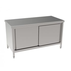   Tolóajtós tárolóasztalok köztes polccal, hátsó felhajtás nélkül