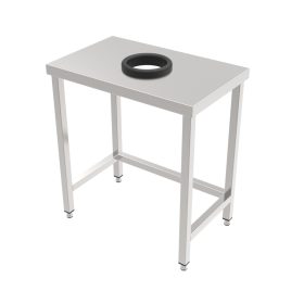   Hulladékledobó nyílás gumigyűrű nélkül, fémmerevítéssel