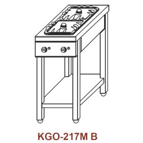 Gáz főzőasztal – 2 égő, 2 rács